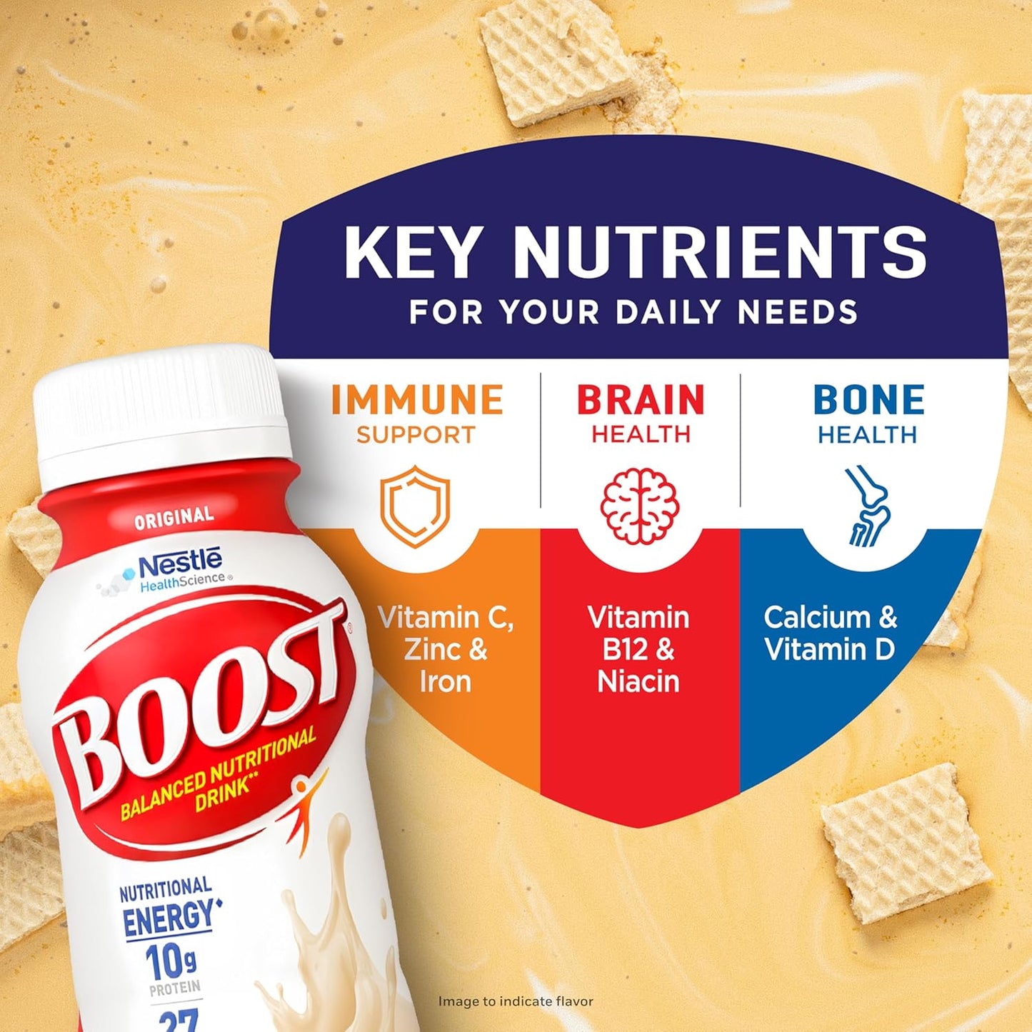 BOOST Original Ready to Drink Nutritional Drinks, Very Vanilla, 8 Fl Oz Bottles, Pack of 24