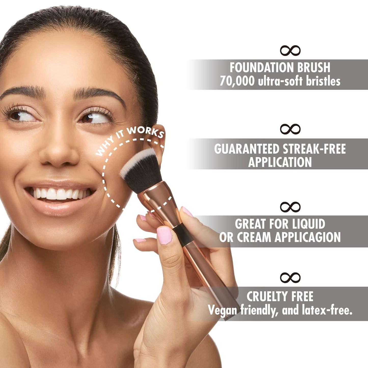 YENSA Flawless Base Duo - Skin On Skin Flawless Blending Makeup Foundation Brush (1 Count), Tone Up Essential Glow Primer for Face (1 Fl oz), Brightening & Airbrushed Satin Finish
